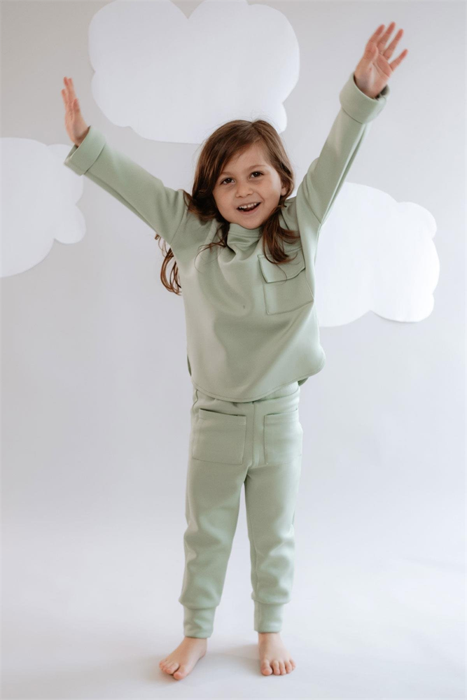 Girl Child Tracksuit Set 9170 Pistachio Green